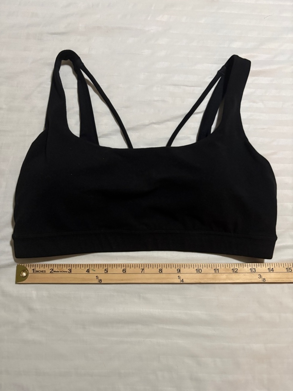 Athleta Black Double-Strap Sports Bralette